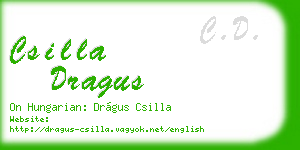 csilla dragus business card